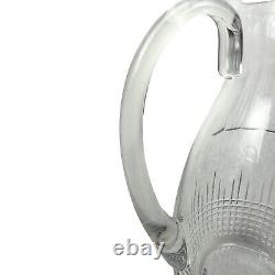 BACCARAT France NANCY Optic Toothed 48oz Cocktail Water Pitcher Carafe Jug 10