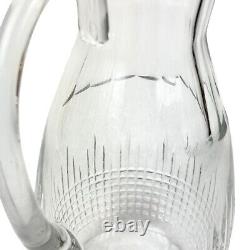 BACCARAT France NANCY Optic Toothed 48oz Cocktail Water Pitcher Carafe Jug 10