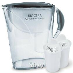 BIOCERA Antioxidant Alkaline Mineral Water Jug Pitcher(2ea Filters included)