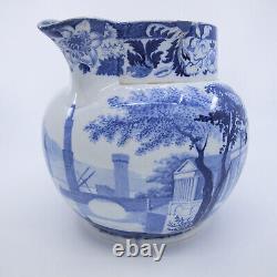 BLUE CLAUDE by JOSIAH WEDGWOOD Pearlware 1825 Large Jug Water Pitcher FLAWS