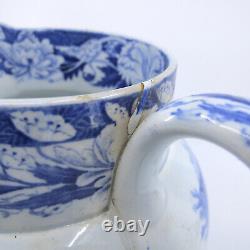 BLUE CLAUDE by JOSIAH WEDGWOOD Pearlware 1825 Large Jug Water Pitcher FLAWS