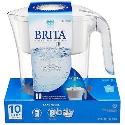 BPA Free Lake Pitcher Efficient 10-Cup Filtration with Chlorine Reduction