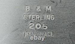 Baldwin & Miller Midcentury Modern Hand Made Sterling Silver Water Pitcher 8