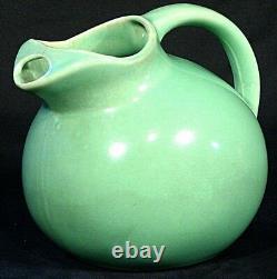 Ball Pitcher Vintage Lime Green USA Water Jug with Ice Lip 633 style Hall