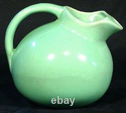 Ball Pitcher Vintage Lime Green USA Water Jug with Ice Lip 633 style Hall