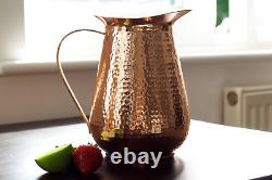 Bedside Water Carafe Pitcher Copper with Lid 68 Oz Drink More Lower Your Sugar