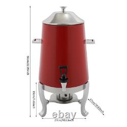 Beverage Dispenser for Coffee Tea Hot Water with Stand & Fuel Holder Red US New