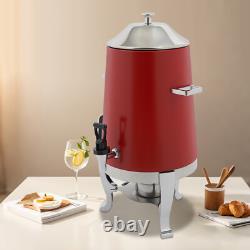 Beverage Dispenser for Coffee Tea Hot Water with Stand & Fuel Holder Red US New