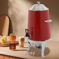 Beverage Dispenser for Coffee Tea Hot Water with Stand & Fuel Holder Red US New