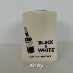 Black & White Scotch Whiskey #2 Pitcher Water Jug & 1-2/3 Ounce Green Bottle Dog