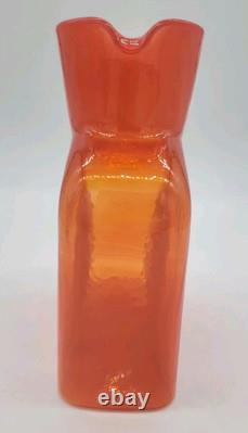 Blenko 1st Quality Butternut 384 Water Bottle, Double Spout Pitcher