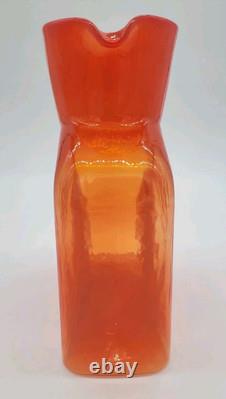 Blenko 1st Quality Butternut 384 Water Bottle, Double Spout Pitcher