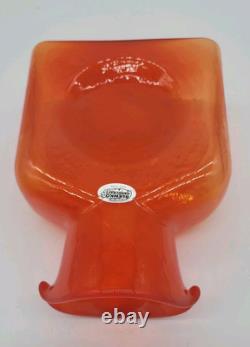 Blenko 1st Quality Butternut 384 Water Bottle, Double Spout Pitcher