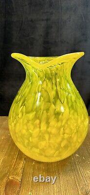 Blenko 2013 FOG Festival 1st of Series 48/50 Yellow Blown Art Glass Pitcher 9