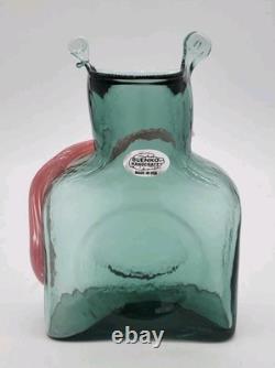 Blenko Caturday Companion Mouse 384M Water Bottle, Double Spout Pitcher