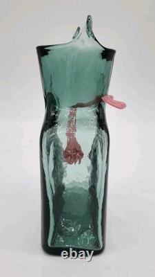 Blenko Caturday Companion Mouse 384M Water Bottle, Double Spout Pitcher
