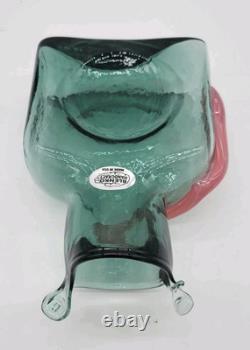 Blenko Caturday Companion Mouse 384M Water Bottle, Double Spout Pitcher