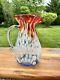 Blenko Confetti Art Glass Water Carafe Pitcher 10.75 Usa Withtag Limited Edition