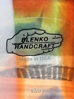 Blenko Confetti Art Glass Water Carafe Pitcher 11.5 USA WithTag Limited Edition