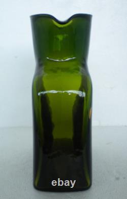 Blenko Glass MINI Water Bottle 384M Special Edition Green / Topaz