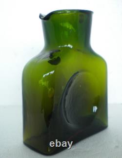 Blenko Glass MINI Water Bottle 384M Special Edition Green / Topaz