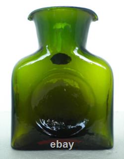 Blenko Glass MINI Water Bottle 384M Special Edition Green / Topaz