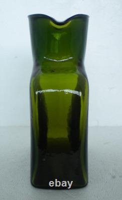 Blenko Glass MINI Water Bottle 384M Special Edition Green / Topaz