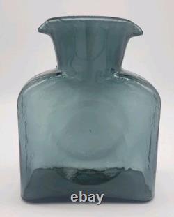 Blenko HTF 50s Charcoal 384 Water Bottle, Double Spout Pitcher