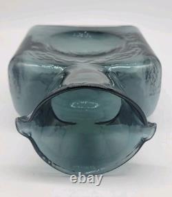 Blenko HTF 50s Charcoal 384 Water Bottle, Double Spout Pitcher