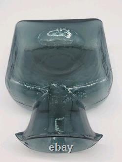 Blenko HTF 50s Charcoal 384 Water Bottle, Double Spout Pitcher
