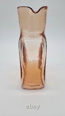 Blenko HTF APRICOT 384 Water Bottle, Double Spout Pitcher