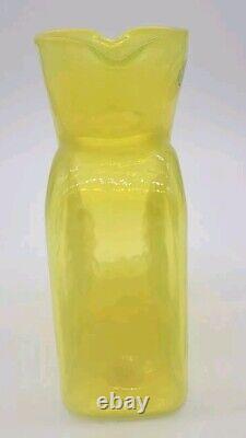 Blenko HTF SUNSHINE 384 Water Bottle, Double Spout Pitcher