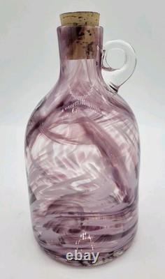Blenko Limited Release 3115M Fritted Moonshine Jug, First Quality Signed #2