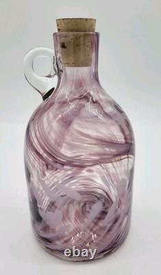 Blenko Limited Release 3115M Fritted Moonshine Jug, First Quality Signed #2