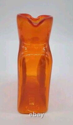 Blenko MINI Butternut 384 Water Bottle, Double Spout Pitcher