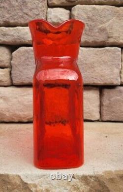Blenko SPECIAL EDITION Coral 384 Water Bottle, Double Spout