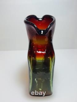 Blenko Water Bottle Week Experimental 384M Double Spout Pitcher-Second Quality