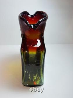 Blenko Water Bottle Week Experimental 384M Double Spout Pitcher-Second Quality