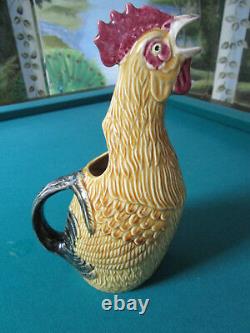 Bordallo Pinheiro WATER WINE JUG PITCHER Rooster 12