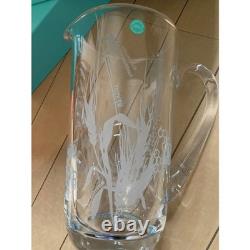 Boxed Tiffany & Co. Crystal Glass Water Pitcher Jug H 21cm Vintage Japan New