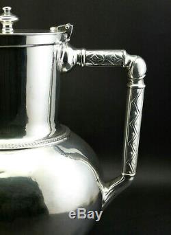 C1884, Christopher Dresser For Elkington Antique Silver Plated Water Claret Jug