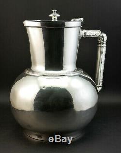 C1884, Christopher Dresser For Elkington Antique Silver Plated Water Claret Jug