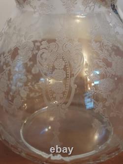 Cambridge ROSE POINT Elegant Glass DOULTON Style Crystal WATER PITCHER Large Jug