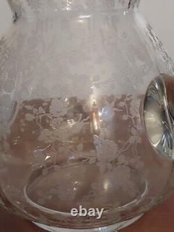 Cambridge ROSE POINT Elegant Glass DOULTON Style Crystal WATER PITCHER Large Jug