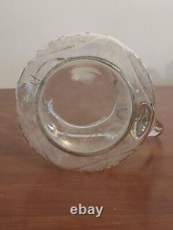 Cambridge ROSE POINT Elegant Glass DOULTON Style Crystal WATER PITCHER Large Jug