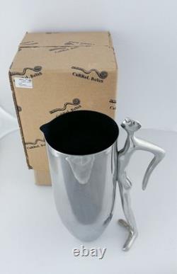Carrol Boyes Water Jug-Man Pitcher With Leaning Man Handle And Original Box