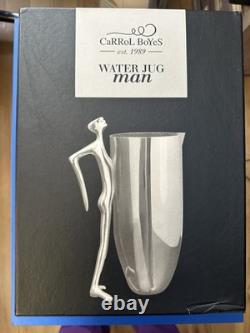 Carrol Boyes Water Jug Standing Man Handle Metal Bar Pitcher South Africa