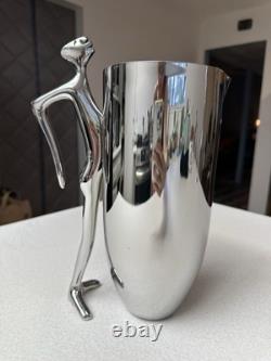 Carrol Boyes Water Jug Standing Man Handle Metal Bar Pitcher South Africa