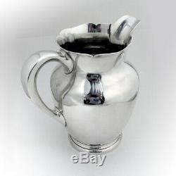 Cartier Water Pitcher Scalloped Rim Sterling Silver 1940s