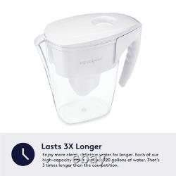 Chlorine and Lead Reduction Water Filter Pitcher 120 Gallon Filter Included